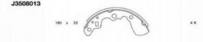 NIPPARTS J3508013 Тормозные колодоки для SUZUKI CULTUS II (Сузуки Cултус 2) NIPPARTS J3508013 Тормозные колодоки для SUZUKI CULTUS II (Сузуки Cултус 2)