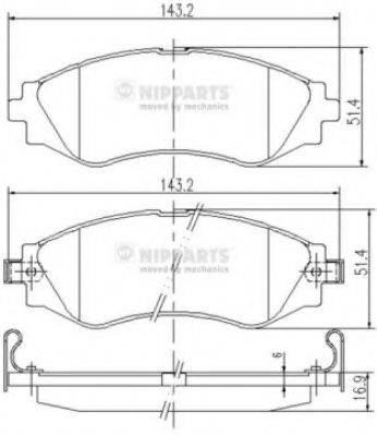NIPPARTS J3600902 Тормозные колодки для DAEWOO LANOS / SENS (Дэу Ланос / сэнс) NIPPARTS J3600902 Тормозные колодки для DAEWOO LANOS / SENS (Дэу Ланос / сэнс)