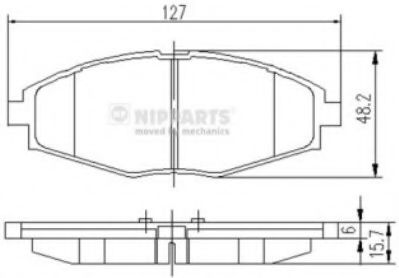 NIPPARTS J3600909 Тормозные колодки для DAEWOO LANOS / SENS (Дэу Ланос / сэнс) NIPPARTS J3600909 Тормозные колодки для DAEWOO LANOS / SENS (Дэу Ланос / сэнс)