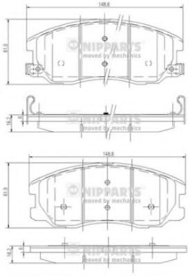 NIPPARTS J3600913 Тормозные колодки для CHEVROLET CAPTIVA (Шевроле Каптива) NIPPARTS J3600913 Тормозные колодки для CHEVROLET CAPTIVA (Шевроле Каптива)