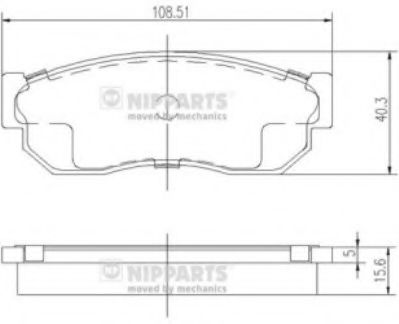NIPPARTS J3601001 Тормозные колодки для NISSAN SENTRA I (Ниссан Сэнтра и)