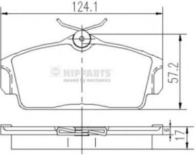 NIPPARTS J3601068 Тормозные колодки для NISSAN (Ниссан) NIPPARTS J3601068 Тормозные колодки для NISSAN (Ниссан)