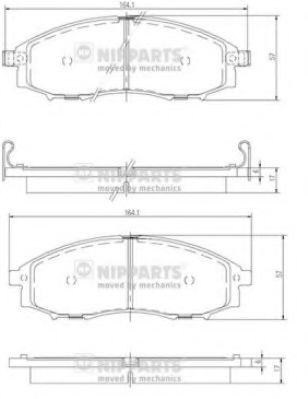 NIPPARTS J3601088 Тормозные колодки для NISSAN PICKUP III (Ниссан Пиcкуп 3) NIPPARTS J3601088 Тормозные колодки для NISSAN PICKUP III (Ниссан Пиcкуп 3)