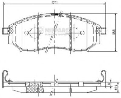 NIPPARTS J3601094 Тормозные колодки для INFINITI Q45 III (Инфинити Инфинити ку 45 3) NIPPARTS J3601094 Тормозные колодки для INFINITI Q45 III (Инфинити Инфинити ку 45 3)