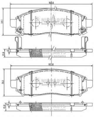 NIPPARTS J3601095 Тормозные колодки для NISSAN XTERRA (Ниссан Xтэрра) NIPPARTS J3601095 Тормозные колодки для NISSAN XTERRA (Ниссан Xтэрра)