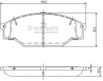 NIPPARTS J3602047 Тормозные колодки для TOYOTA HIACE II (Тойота/тоета Хиаcэ 2) NIPPARTS J3602047 Тормозные колодки для TOYOTA HIACE II (Тойота/тоета Хиаcэ 2)