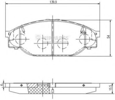 NIPPARTS J3602053 Тормозные колодки для GREAT WALL SING (Грейтвол Синг) NIPPARTS J3602053 Тормозные колодки для GREAT WALL SING (Грейтвол Синг)