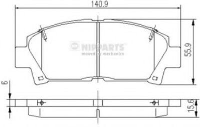 NIPPARTS J3602063 Тормозные колодки для TOYOTA CALDINA (Тойота/тоета Cалдина) NIPPARTS J3602063 Тормозные колодки для TOYOTA CALDINA (Тойота/тоета Cалдина)