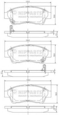 NIPPARTS J3602064 Тормозные колодки для TOYOTA CALDINA (Тойота/тоета Cалдина) NIPPARTS J3602064 Тормозные колодки для TOYOTA CALDINA (Тойота/тоета Cалдина)