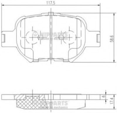 NIPPARTS J3602091 Тормозные колодки для OPEL AGILA (Опель Агила) NIPPARTS J3602091 Тормозные колодки для OPEL AGILA (Опель Агила)