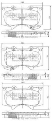 NIPPARTS J3602109 Тормозные колодки для TOYOTA (FAW) PRADO (Тойота/тоета (фав) Прадо) NIPPARTS J3602109 Тормозные колодки для TOYOTA (FAW) PRADO (Тойота/тоета (фав) Прадо)