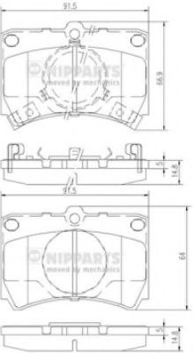 NIPPARTS J3603026 Тормозные колодки для MAZDA GLC II (Мазда Глc 2) NIPPARTS J3603026 Тормозные колодки для MAZDA GLC II (Мазда Глc 2)