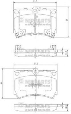 NIPPARTS J3603036 Тормозные колодки для MAZDA FAMILIA V (Мазда Фамилиа v) NIPPARTS J3603036 Тормозные колодки для MAZDA FAMILIA V (Мазда Фамилиа v)