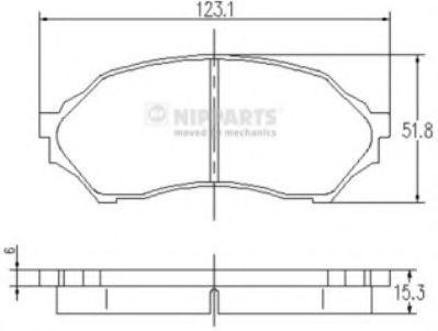 NIPPARTS J3603047 Тормозные колодки для MAZDA 323 F/P VI (Мазда 323 ф/п vи) NIPPARTS J3603047 Тормозные колодки для MAZDA 323 F/P VI (Мазда 323 ф/п vи)