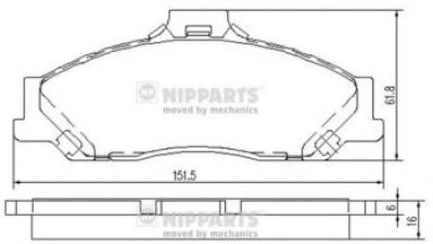 NIPPARTS J3603053 Тормозные колодки для MAZDA PROCEED/DRIFTER (Мазда Просид/дрифтэр) NIPPARTS J3603053 Тормозные колодки для MAZDA PROCEED/DRIFTER (Мазда Просид/дрифтэр)