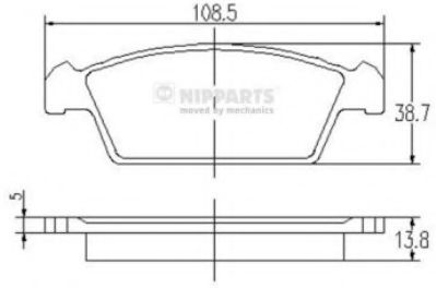 NIPPARTS J3608015 Тормозные колодки для DAEWOO (Дэу) NIPPARTS J3608015 Тормозные колодки для DAEWOO (Дэу)