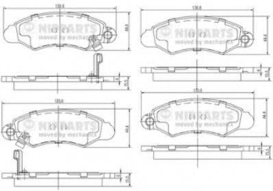 NIPPARTS J3608019 Тормозные колодки для SUBARU JUSTY II (Субару Жустъ 2) NIPPARTS J3608019 Тормозные колодки для SUBARU JUSTY II (Субару Жустъ 2)