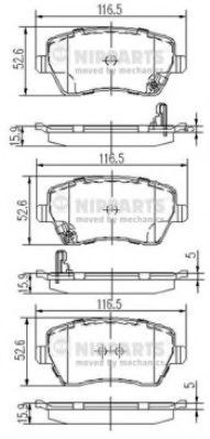 NIPPARTS J3608026 Тормозные колодки для OPEL AGILA (Опель Агила) NIPPARTS J3608026 Тормозные колодки для OPEL AGILA (Опель Агила)