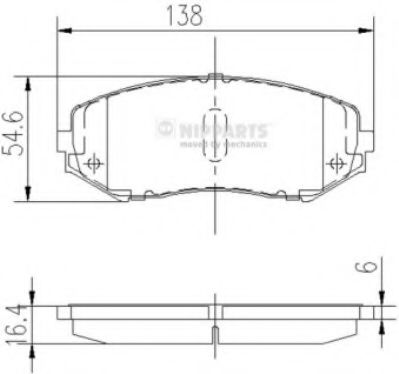 NIPPARTS J3608029 Тормозные колодки для SUZUKI GRAND NOMADE II (Сузуки Гранд номадэ 2) NIPPARTS J3608029 Тормозные колодки для SUZUKI GRAND NOMADE II (Сузуки Гранд номадэ 2)