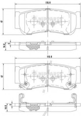NIPPARTS J3610517 Тормозные колодки для HYUNDAI (Хендай) NIPPARTS J3610517 Тормозные колодки для HYUNDAI (Хендай)