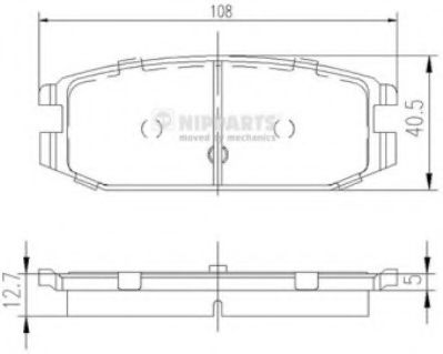 NIPPARTS J3615009 Тормозные колодки для MITSUBISHI MONTERO (Митсубиши/митсубиси Монтэро) NIPPARTS J3615009 Тормозные колодки для MITSUBISHI MONTERO (Митсубиши/митсубиси Монтэро)