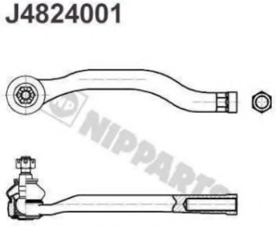 NIPPARTS J4824001 Наконечник поперечной рулевой тяги для HONDA ACCORD II (Хонда Аccорд 2) NIPPARTS J4824001 Наконечник поперечной рулевой тяги для HONDA ACCORD II (Хонда Аccорд 2)