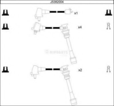 NIPPARTS J5382004 Комплект проводов зажигания для LEXUS ES (Лексус Эс) NIPPARTS J5382004 Комплект проводов зажигания для LEXUS ES (Лексус Эс)