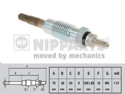 NIPPARTS J5710400 Свеча накаливания для MERCEDESBENZ (Мерседес бенц) NIPPARTS J5710400 Свеча накаливания для MERCEDESBENZ (Мерседес бенц)