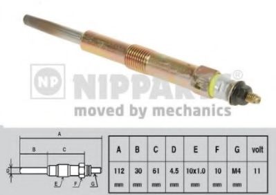 NIPPARTS J5710501 Свеча накаливания для HYUNDAI SONATA III (Хендай Соната 3) NIPPARTS J5710501 Свеча накаливания для HYUNDAI SONATA III (Хендай Соната 3)