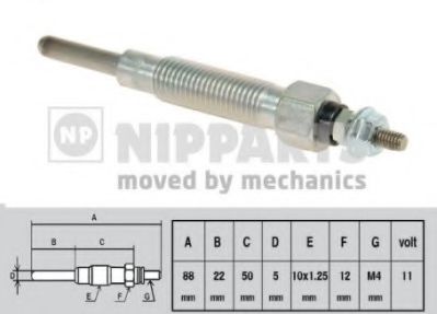 NIPPARTS J5711009 Свеча накаливания для HYUNDAI GRACE (Хендай Граcэ) NIPPARTS J5711009 Свеча накаливания для HYUNDAI GRACE (Хендай Граcэ)