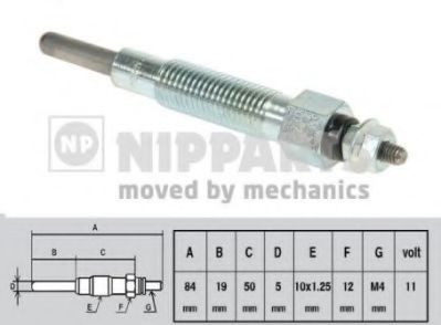 NIPPARTS J5711012 Свеча накаливания для FORD MAVERICK (Форд Маvэриcк) NIPPARTS J5711012 Свеча накаливания для FORD MAVERICK (Форд Маvэриcк)