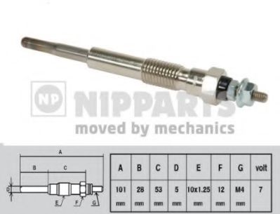 NIPPARTS J5712000 Свеча накаливания для DAIHATSU CHARADE II (Дайхатсу Чарадэ 2) NIPPARTS J5712000 Свеча накаливания для DAIHATSU CHARADE II (Дайхатсу Чарадэ 2)