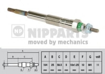 NIPPARTS J5712013 Свеча накаливания для TOYOTA 4 RUNNER (Тойота/тоета 4 руннэр) NIPPARTS J5712013 Свеча накаливания для TOYOTA 4 RUNNER (Тойота/тоета 4 руннэр)