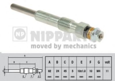 NIPPARTS J5714000 Свеча накаливания для HONDA ACCORD V (Хонда Аккорд 5) NIPPARTS J5714000 Свеча накаливания для HONDA ACCORD V (Хонда Аккорд 5)