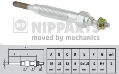NIPPARTS J5715000 Свеча накаливания для MITSUBISHI PAJERO/SHOGUN (Митсубиши/митсубиси Пажэро/шогун) NIPPARTS J5715000 Свеча накаливания для MITSUBISHI PAJERO/SHOGUN (Митсубиши/митсубиси Пажэро/шогун)