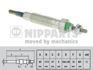 NIPPARTS J5715012 Свеча накаливания для MITSUBISHI CHALLENGER (Митсубиши/митсубиси Чаллэнгэр) NIPPARTS J5715012 Свеча накаливания для MITSUBISHI CHALLENGER (Митсубиши/митсубиси Чаллэнгэр)