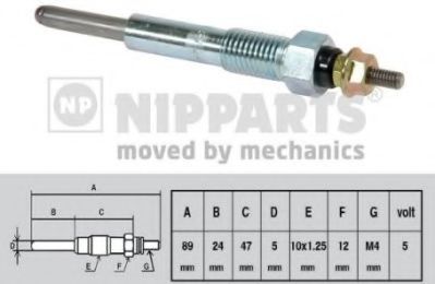 NIPPARTS J5719000 Свеча накаливания для OPEL CORSA A (Опель Cорса а) NIPPARTS J5719000 Свеча накаливания для OPEL CORSA A (Опель Cорса а)