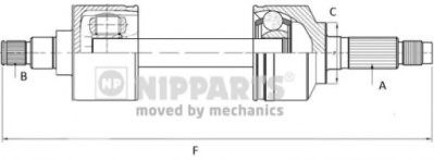 NIPPARTS N2800901 Приводной вал для CHEVROLET (Шевроле) NIPPARTS N2800901 Приводной вал для CHEVROLET (Шевроле)