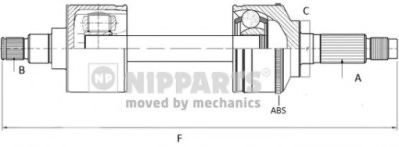 NIPPARTS N2810900 Приводной вал для CHEVROLET (Шевроле) NIPPARTS N2810900 Приводной вал для CHEVROLET (Шевроле)