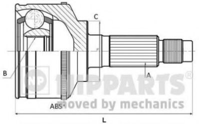NIPPARTS N2821045 Шарнирный комплект, приводной вал для NISSAN AVENIR (Ниссан Аvэнир) NIPPARTS N2821045 Шарнирный комплект, приводной вал для NISSAN AVENIR (Ниссан Аvэнир)