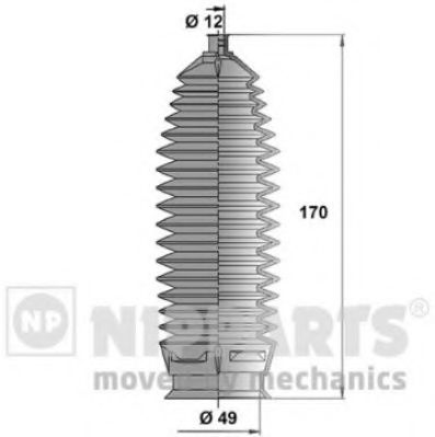 NIPPARTS N2840507 Комплект пылника, рулевое управление для KIA CEED (Киа Сид) NIPPARTS N2840507 Комплект пылника, рулевое управление для KIA CEED (Киа Сид)