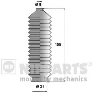 NIPPARTS N2841020 Комплект пылника, рулевое управление для NISSAN (Ниссан) NIPPARTS N2841020 Комплект пылника, рулевое управление для NISSAN (Ниссан)