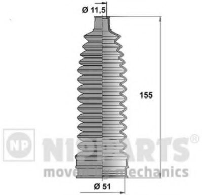 NIPPARTS N2841035 Комплект пылника, рулевое управление для NISSAN (Ниссан) NIPPARTS N2841035 Комплект пылника, рулевое управление для NISSAN (Ниссан)