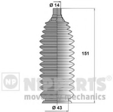 NIPPARTS N2843016 Комплект пылника, рулевое управление для MAZDA 323 S VI (Мазда 323 с6) NIPPARTS N2843016 Комплект пылника, рулевое управление для MAZDA 323 S VI (Мазда 323 с6)