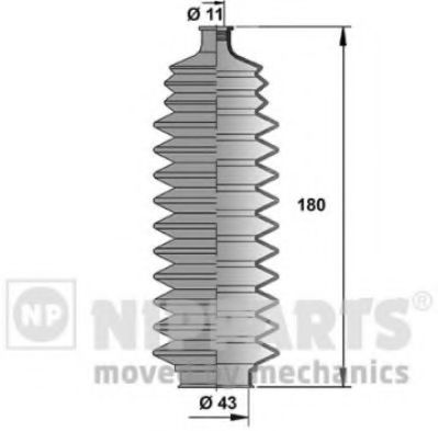 NIPPARTS N2851010 Комплект пылника, рулевое управление для NISSAN (Ниссан) NIPPARTS N2851010 Комплект пылника, рулевое управление для NISSAN (Ниссан)