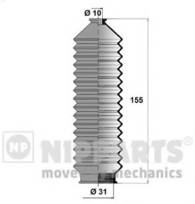 NIPPARTS N2851011 Комплект пылника, рулевое управление для NISSAN (Ниссан) NIPPARTS N2851011 Комплект пылника, рулевое управление для NISSAN (Ниссан)