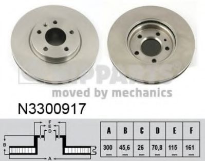NIPPARTS N3300917 Тормозной диск для CHEVROLET ORLANDO (Шевроле Орландо) NIPPARTS N3300917 Тормозной диск для CHEVROLET ORLANDO (Шевроле Орландо)
