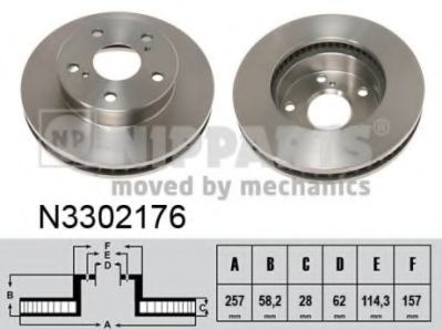 NIPPARTS N3302176 Тормозной диск для TOYOTA HILUX III (Тойота/тоета Хилуx 3) NIPPARTS N3302176 Тормозной диск для TOYOTA HILUX III (Тойота/тоета Хилуx 3)