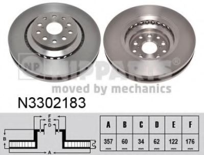 NIPPARTS N3302183 Тормозной диск для LEXUS (Лексус) NIPPARTS N3302183 Тормозной диск для LEXUS (Лексус)
