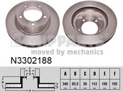 NIPPARTS N3302188 Тормозной диск для TOYOTA (FAW) LAND CRUISER 200 (Тойота/тоета (фав) Ленд крузер 200) NIPPARTS N3302188 Тормозной диск для TOYOTA (FAW) LAND CRUISER 200 (Тойота/тоета (фав) Ленд крузер 200)